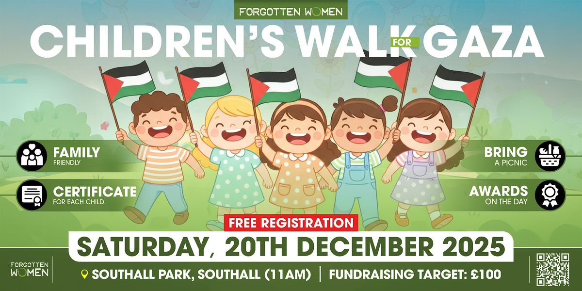 Children’s Walk for Gaza with Picnic in Southall Park, 20 December | Event in Southall | AllEvents