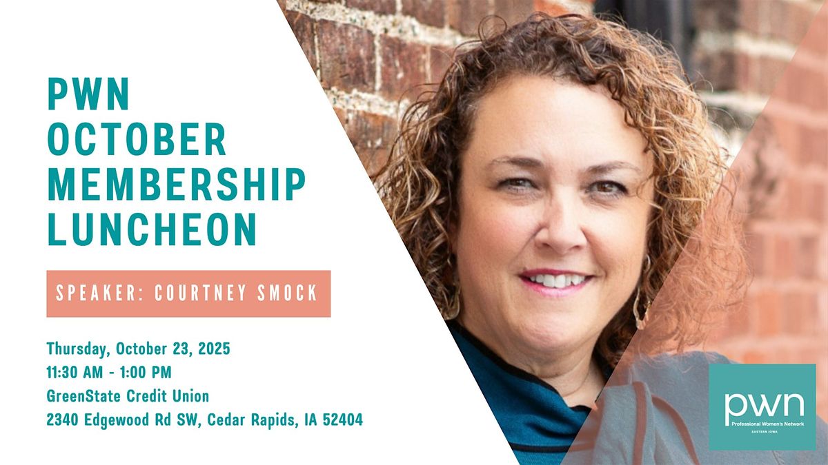 PWN October 2025 Membership Luncheon, 23 October | Event in Cedar Rapids | AllEvents