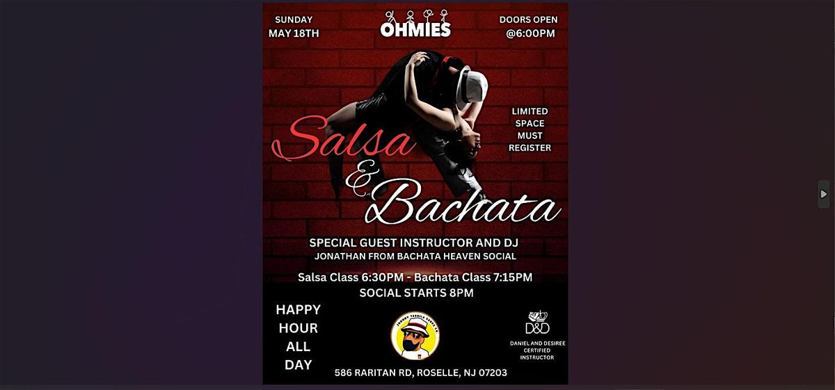 Salsa & Bachata Social (SOCIAL ONLY, HAPPY HOUR ALL DAY), 18 May | Event in Roselle | AllEvents