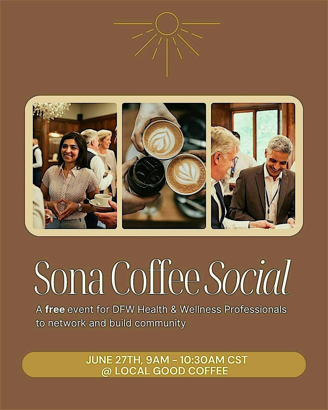 Sona Wellness Networking Coffee, 27 June | Event in Plano | AllEvents