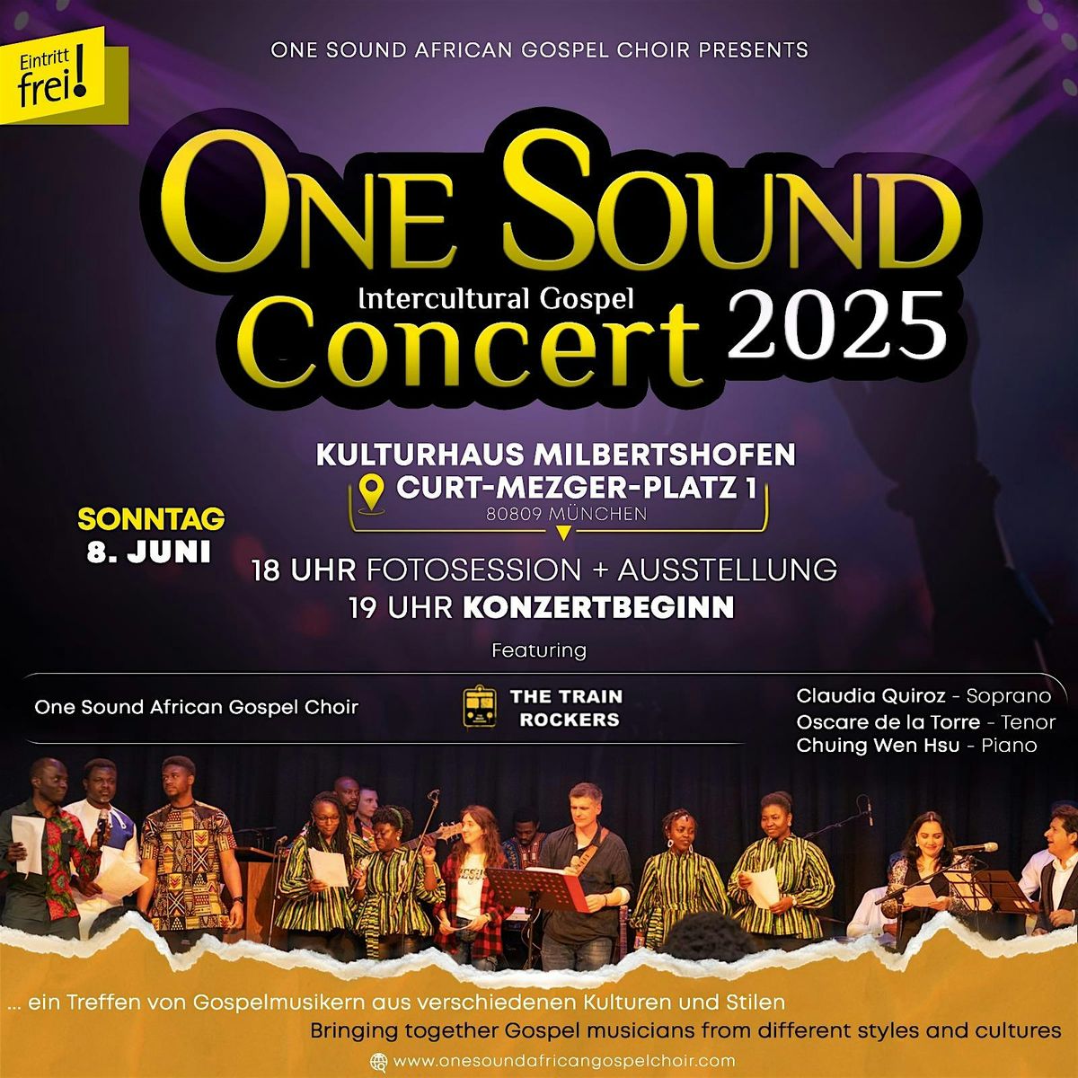 One Sound Intercultural Gospel Concert, 8 June | Event in München | AllEvents