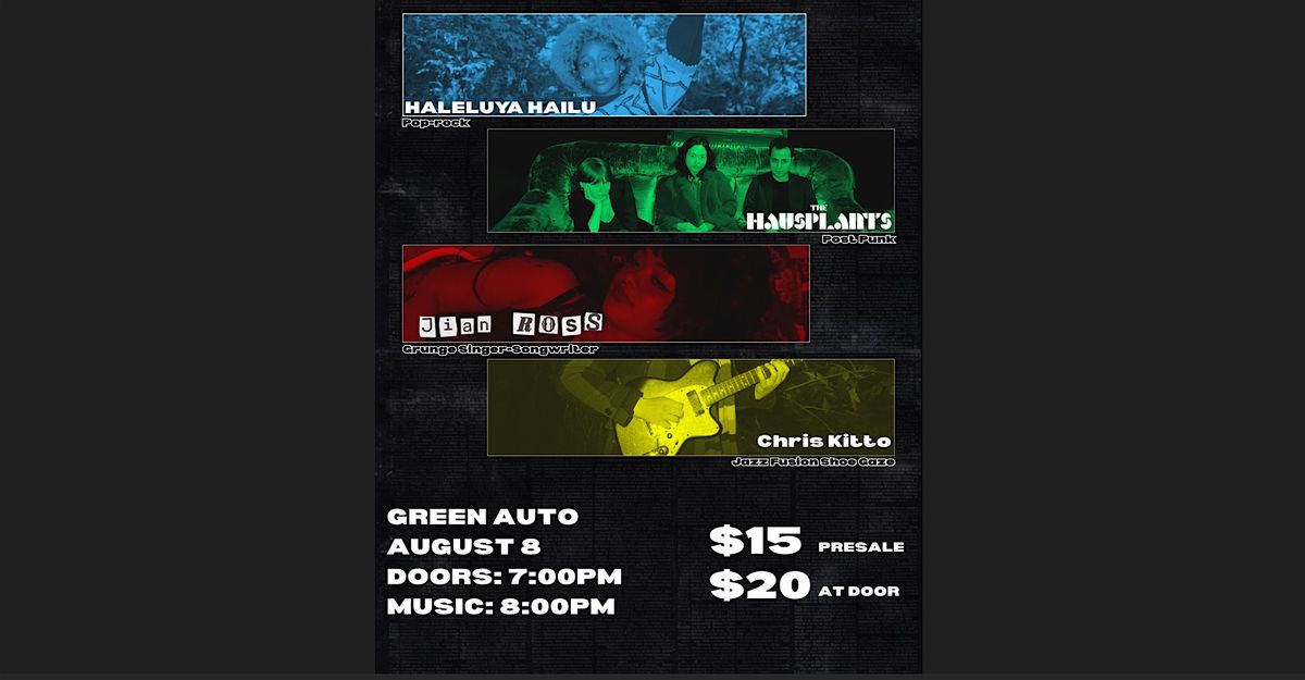 Haleluya Hailu, The Hausplants, Jian Ross, Chris Kitto, 8 August | Event in Vancouver | AllEvents