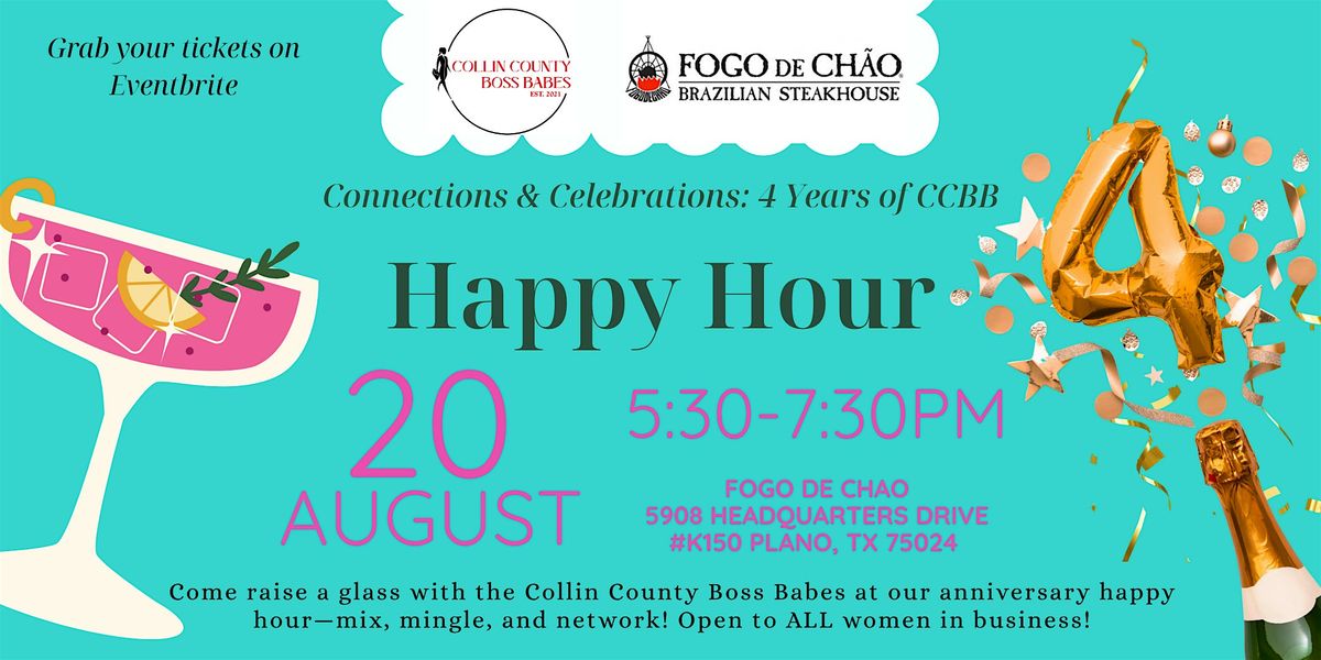 Collin County Boss Babes Happy Hour, 20 August | Event in Plano | AllEvents