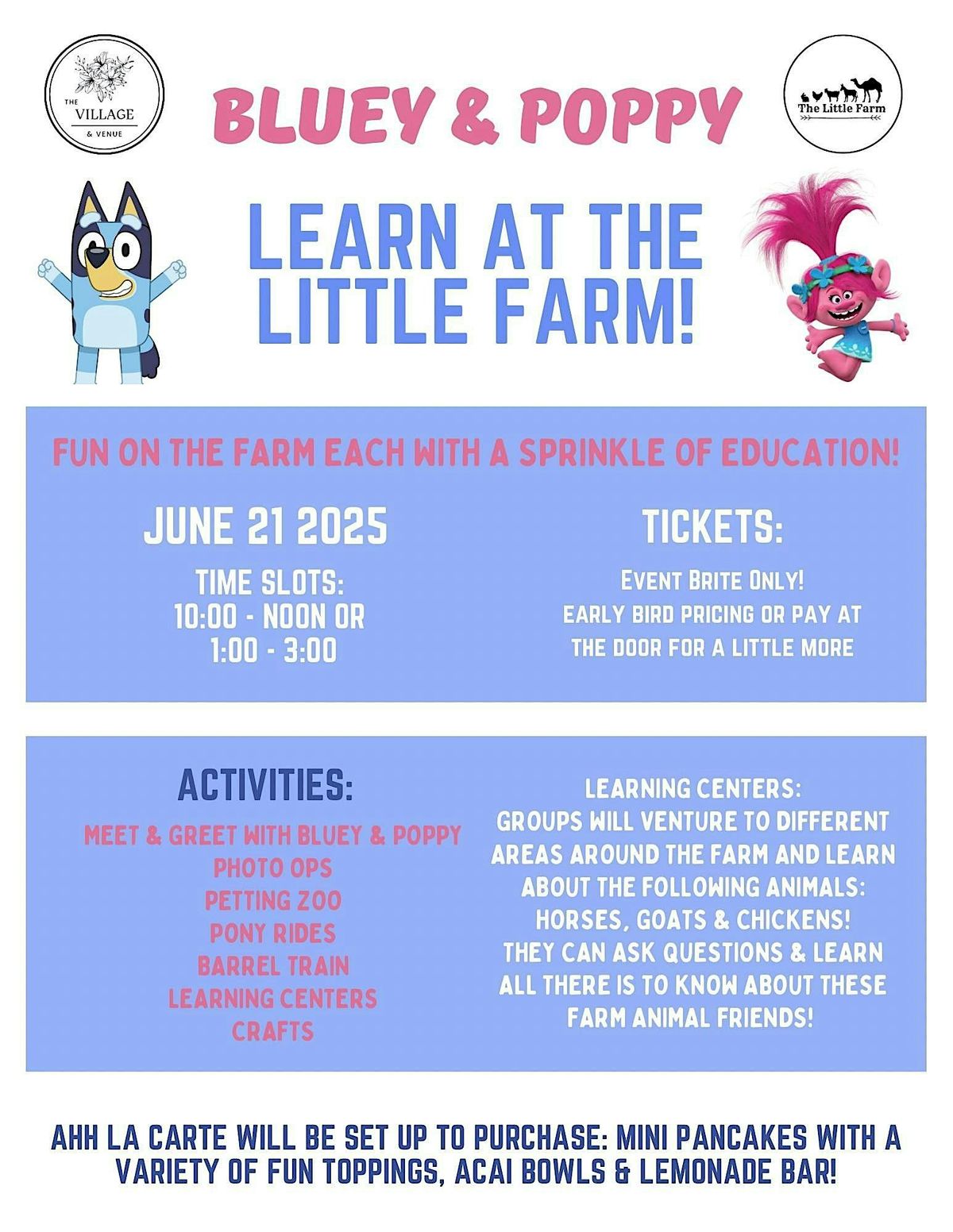 Bluey & Poppy--Learn at The Little Farm, 21 June | Event in Camden-Wyoming | AllEvents