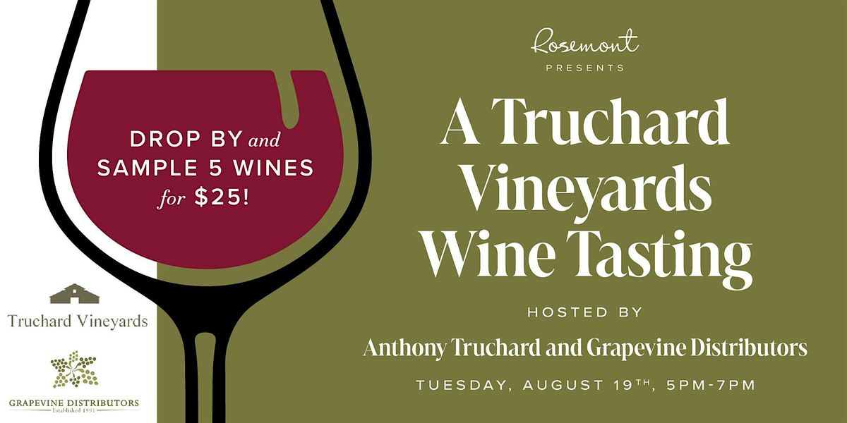 A Truchard Vinyards Wine Tasting, 19 August | Event in Charlotte | AllEvents