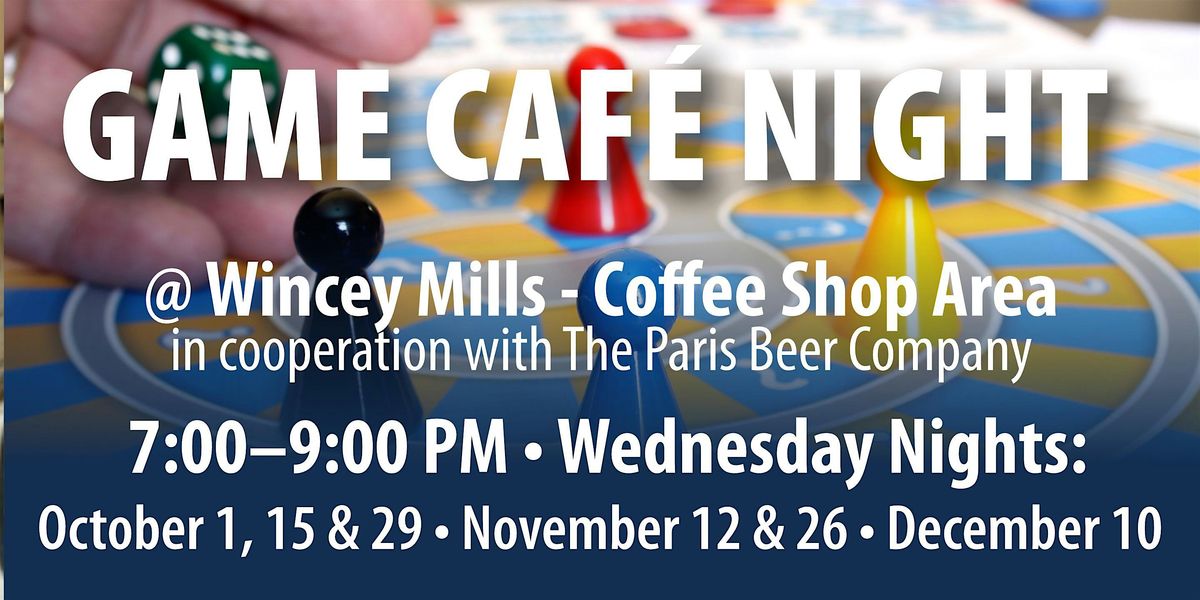 Game Café Evening | Event in Brant | AllEvents