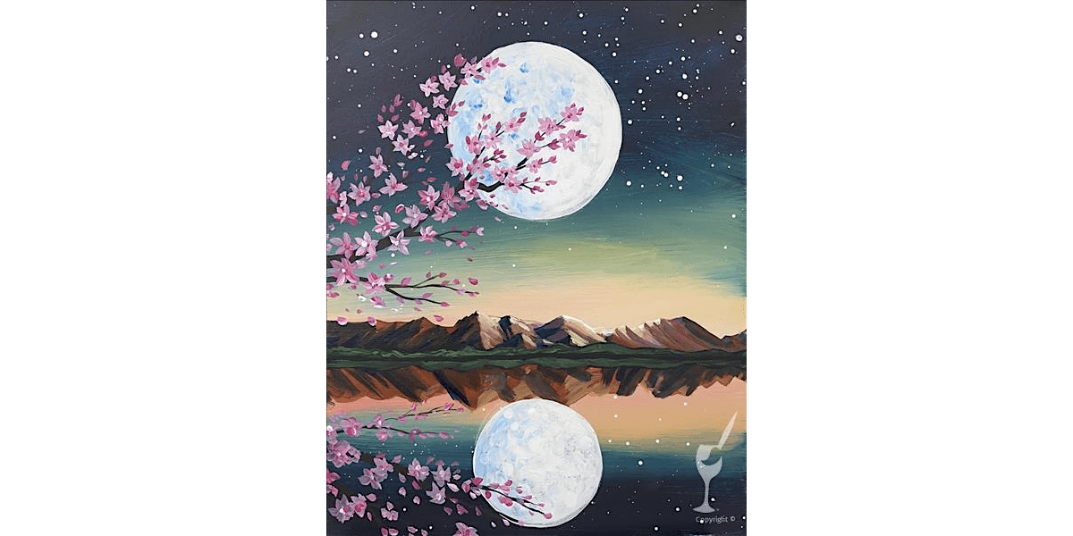 Blooming Cherry Moonrise - Paint and Sip in Austin | Classpop!™, 17 December | Event in Austin | AllEvents