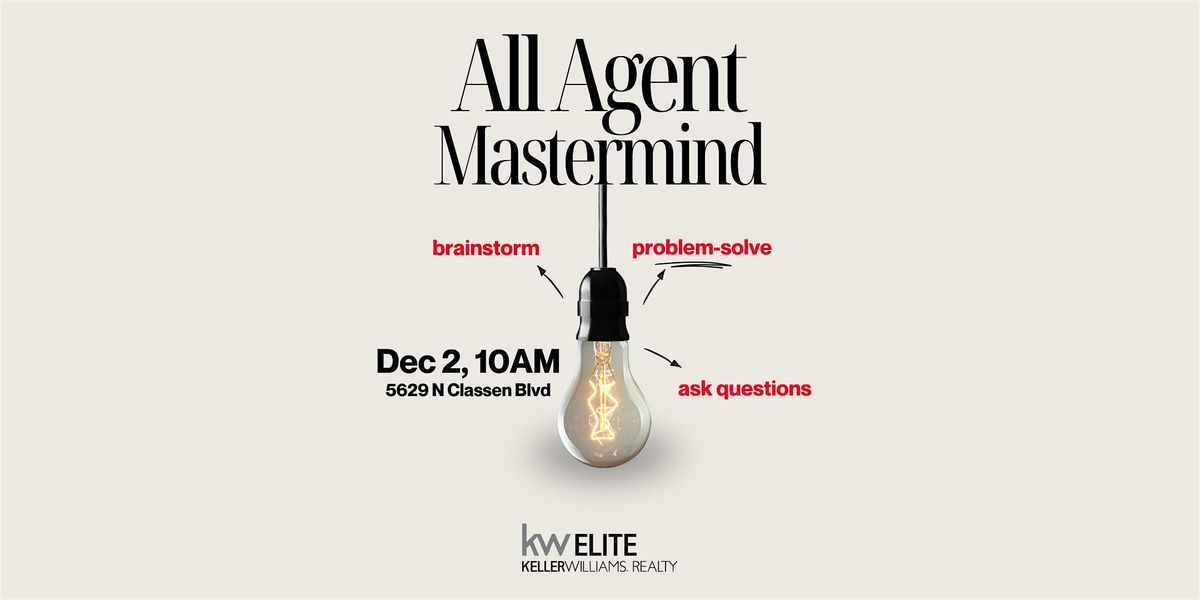 All Agent Mastermind, 2 December | Event in Oklahoma City | AllEvents
