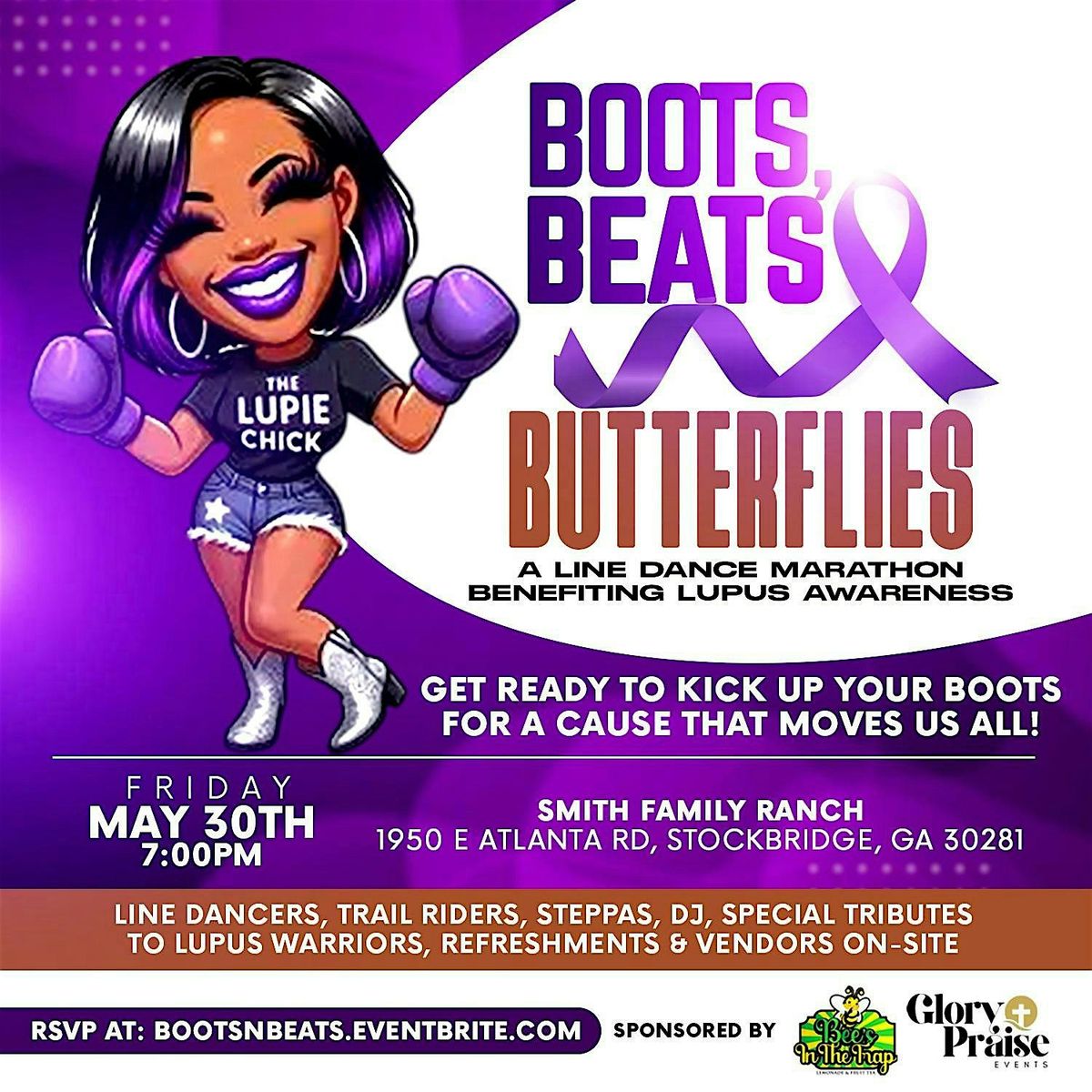 BOOTS, BEATS & BUTTERFLIES LINE DANCE PARTY, 30 May | Event in Stockbridge | AllEvents