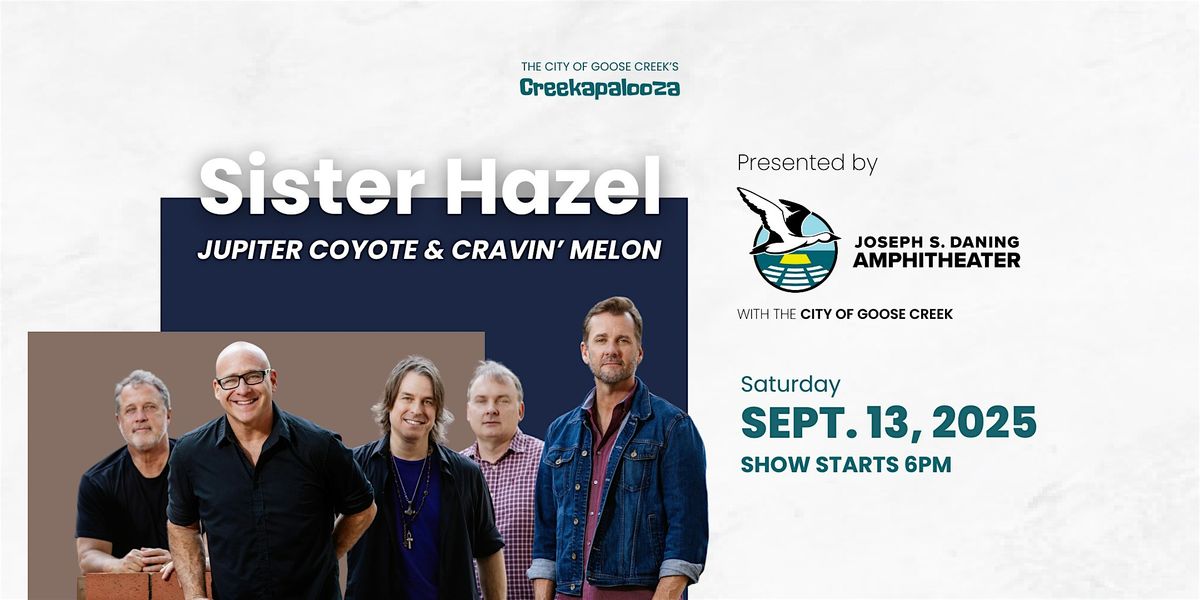 Sister Hazel, Jupiter Coyote, and Cravin' Melon, 13 September | Event in Goose Creek | AllEvents