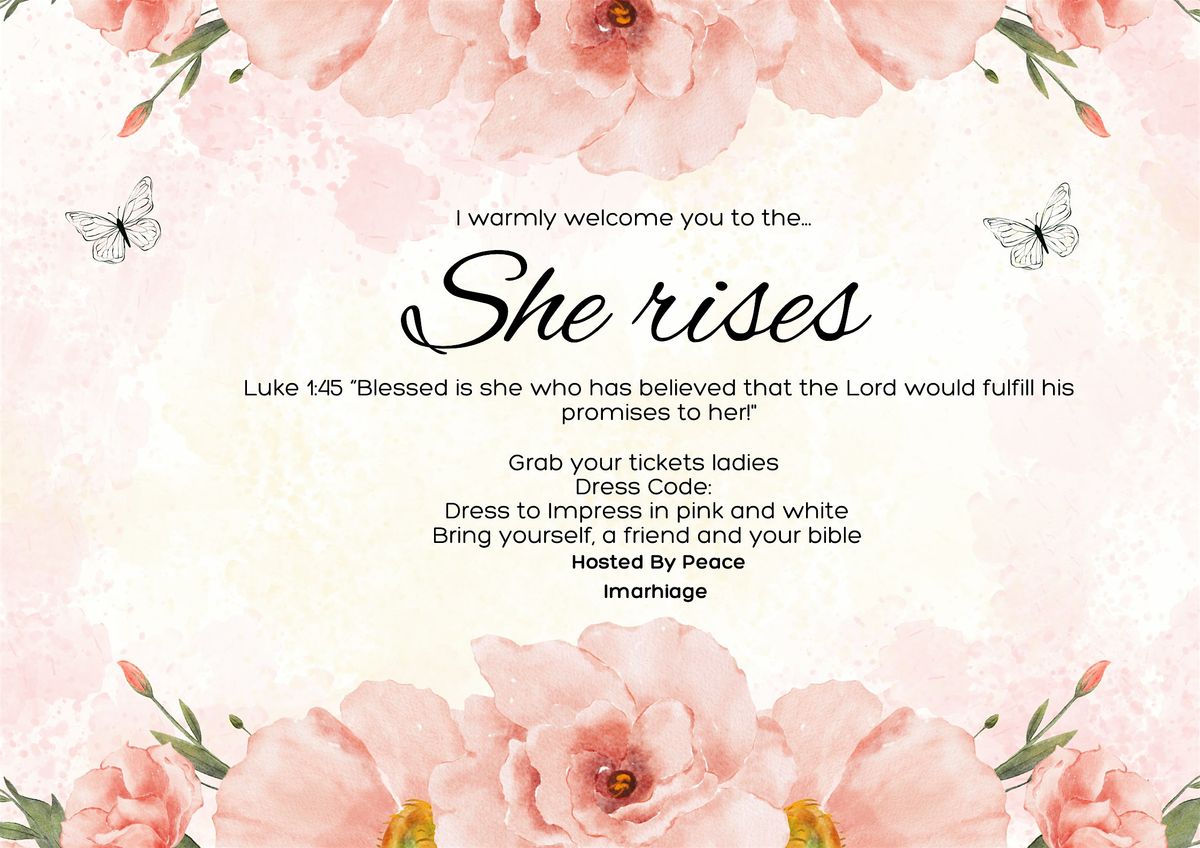 She rises, 8 August | Event in London | AllEvents