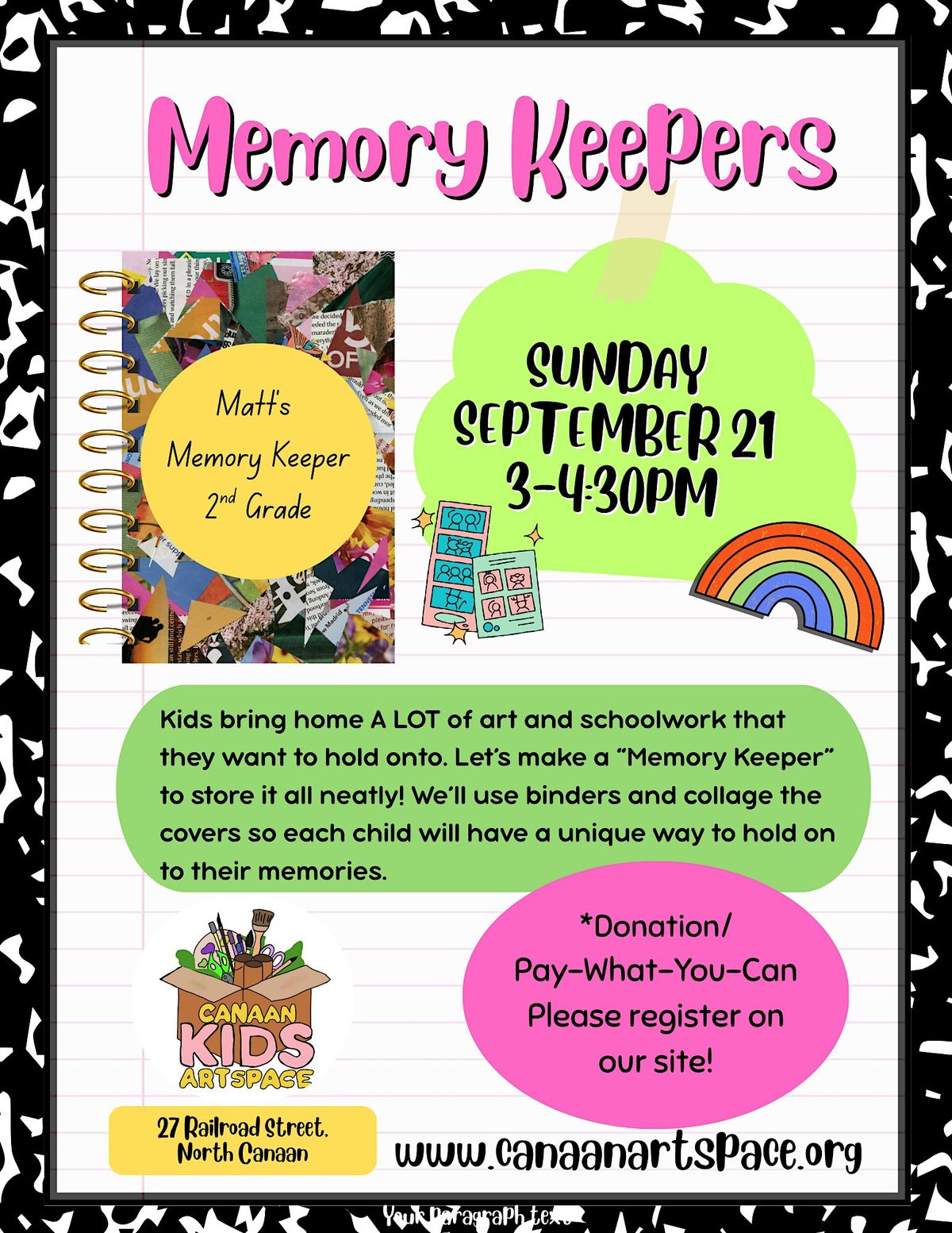 Memory Keepers: A Place To Keep You Child's Schoolwork, 21 September | Event in Canaan | AllEvents