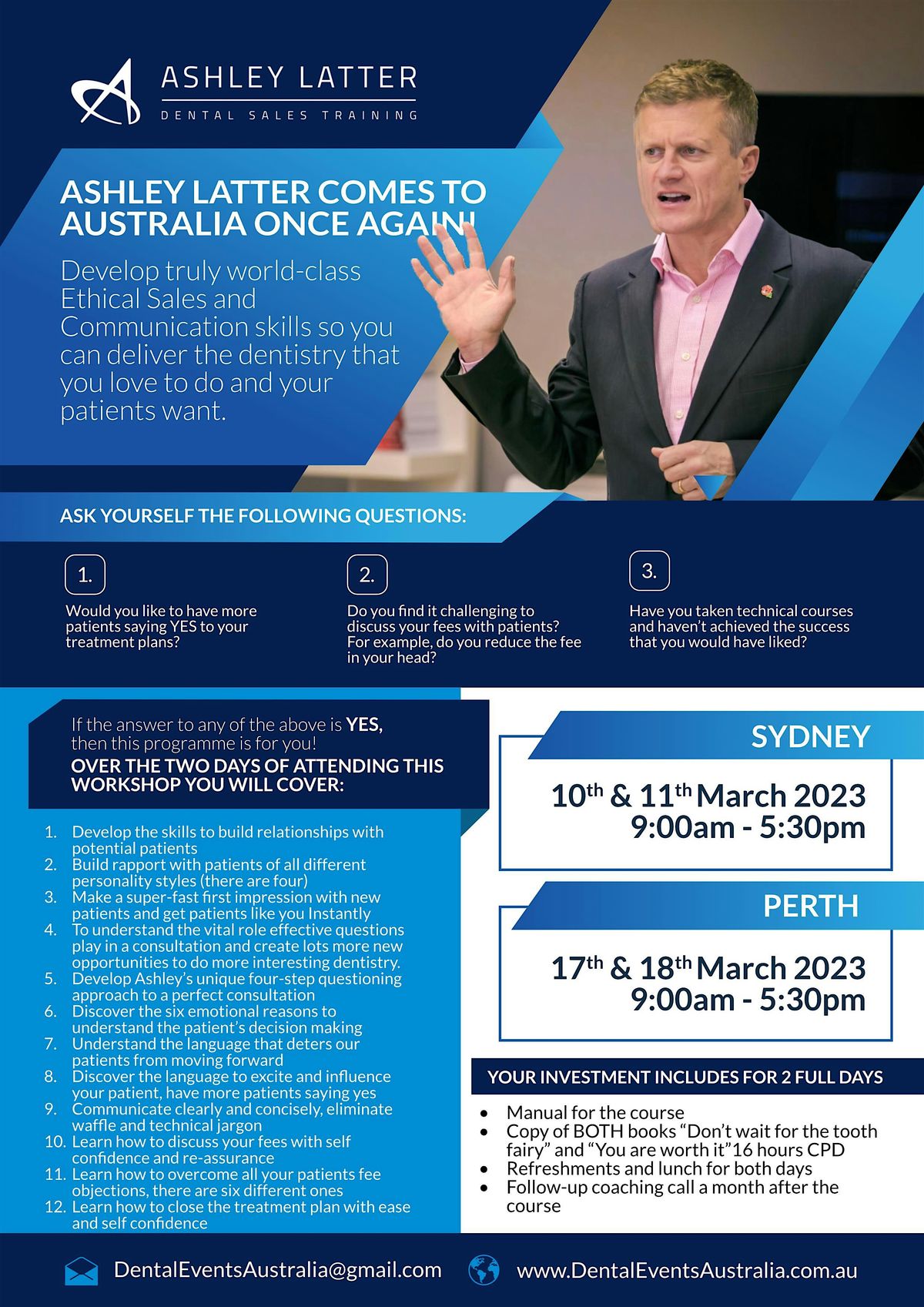 Ashley Latter Ethical Sales & Communications - 2 Day Course Sydney 2026, 13 March | Event in Greenwich