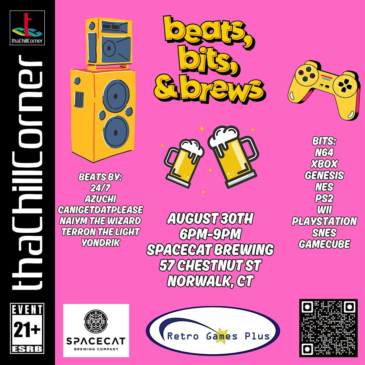 Beats, Bits & Brews (Spacecat Edition), 30 August | Event in Norwalk | AllEvents