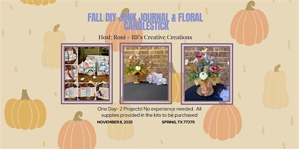 Craft, Laugh & Create — Fall DIY Candlestick + Junk Journal Workshop!, 8 November | Event in Spring