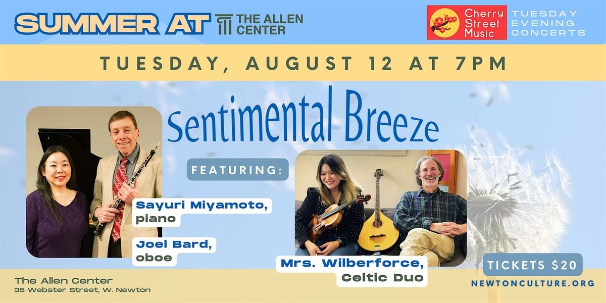 Sentimental Breeze, 12 August | Event in Newton | AllEvents