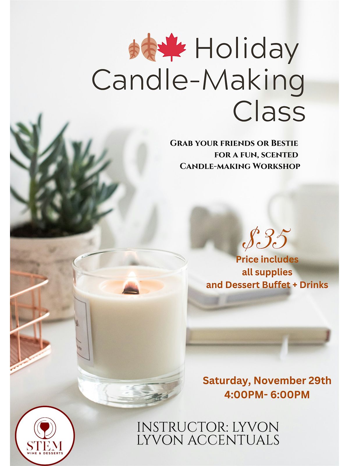 Holiday Candle-Making Workshop, 29 November | Event in Shelby | AllEvents