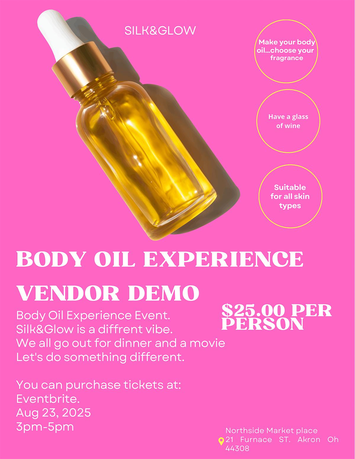 Making your very own body oil, 23 August | Event in Akron | AllEvents