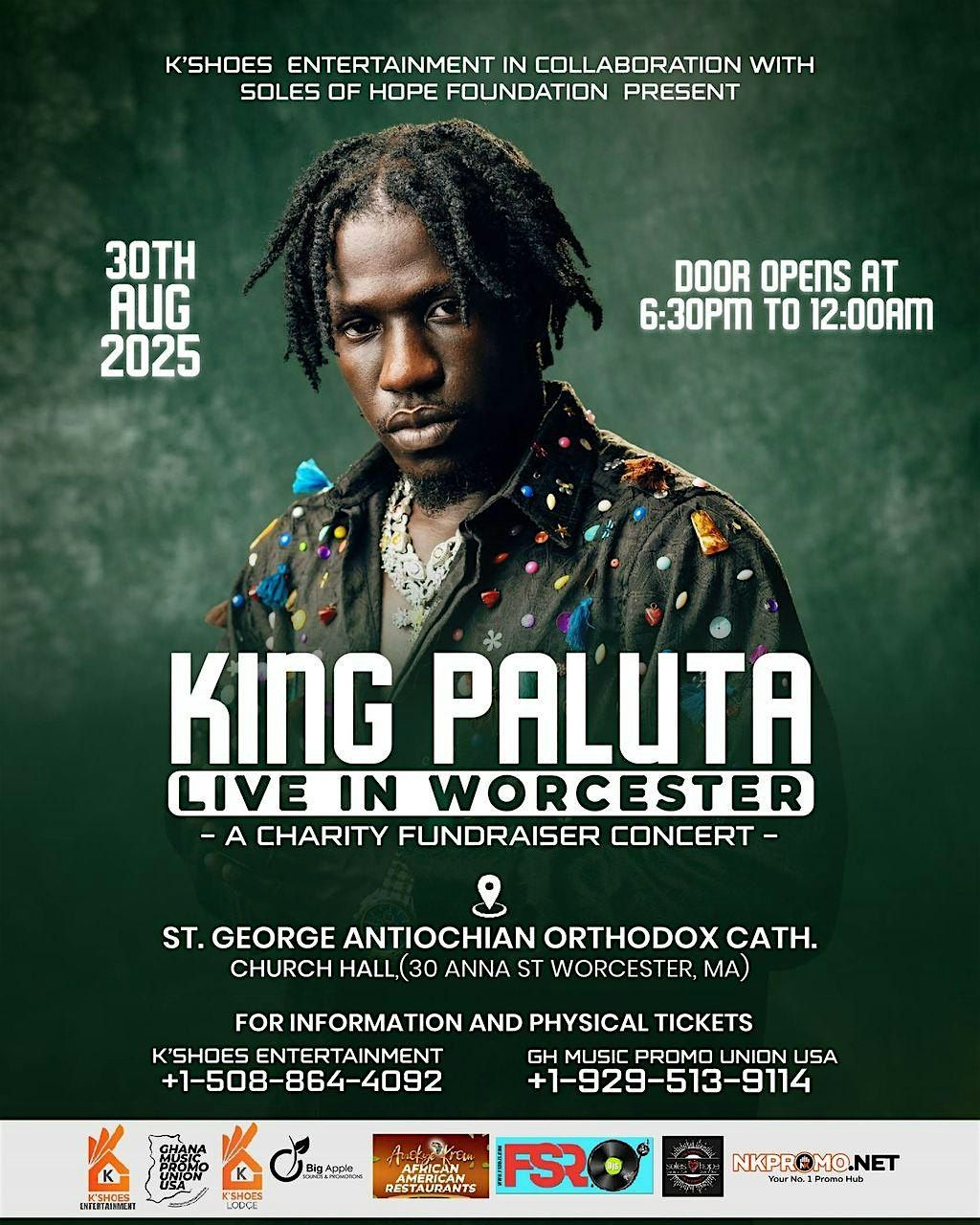 KING PALUTA LIVE IN WORCESTER, 30 August | Event in Worcester | AllEvents