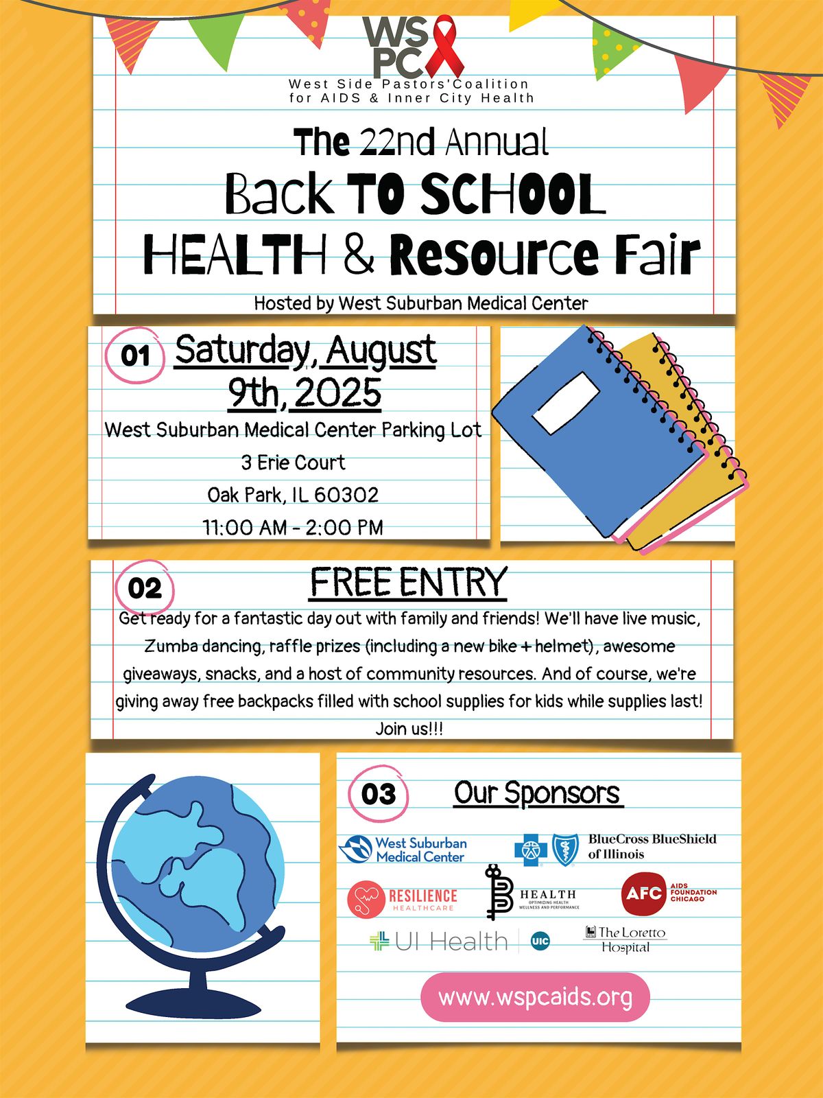 You're Invited: Join us for our Back 2 School Health & Resource Fair, 9 August | Event in Oak Park | AllEvents