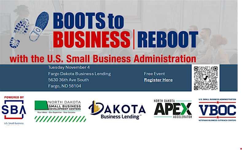 Boots to Business Reboot, 4 November | Event in Fargo | AllEvents