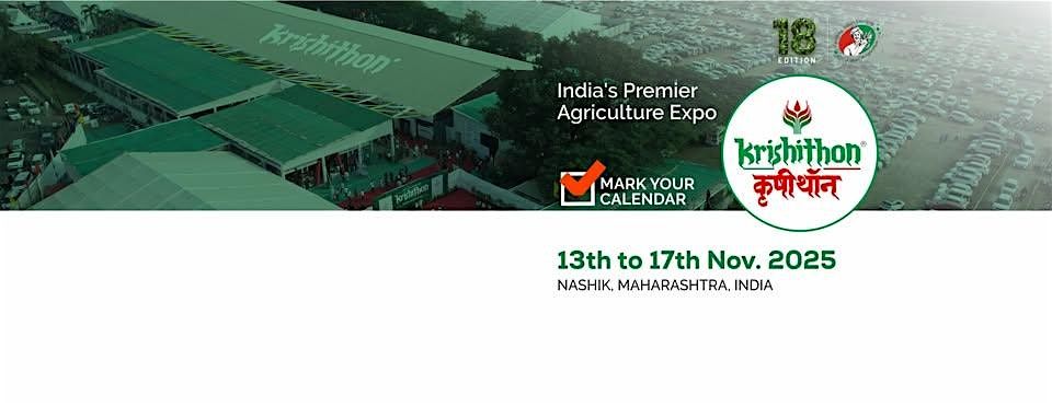 Krishithon 2025 - India’s Premier Agriculture exposition!, 13 November | Event in Nashik | AllEvents