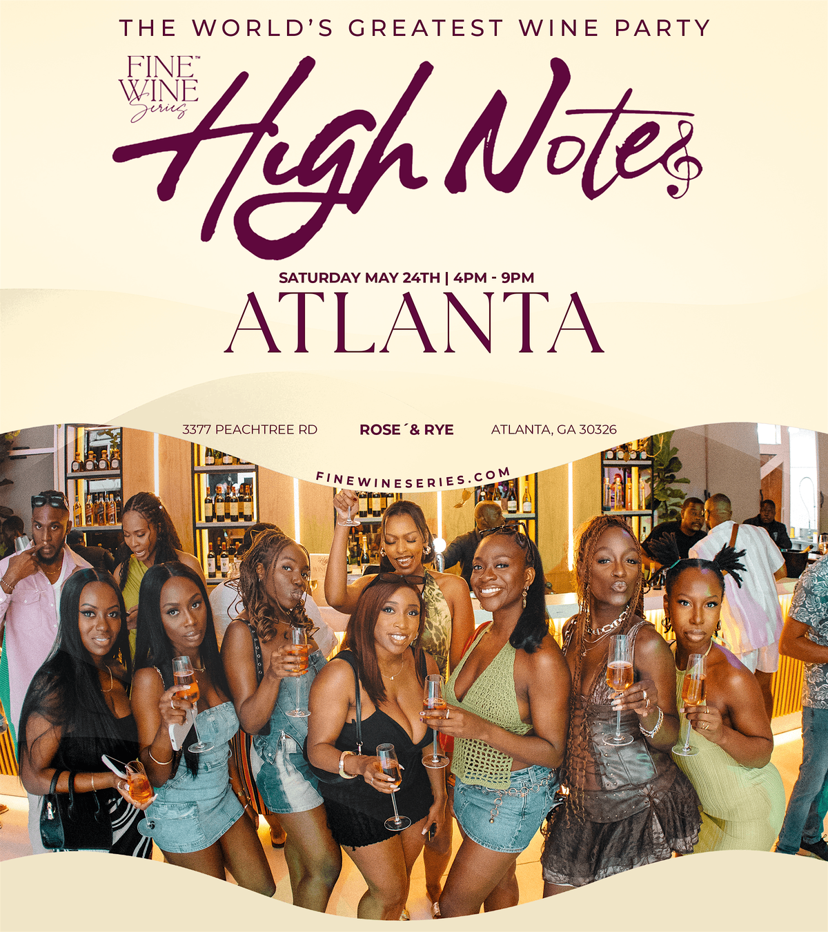High Notes (ATL) By Fine Wine Series, 24 May | Event in Atlanta | AllEvents