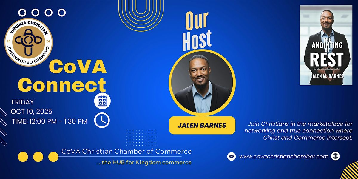 CoVA Connect, Hosted by Jalen Barnes: A Virginia Christian Chamber of Event, 10 October | Event in Chesapeake