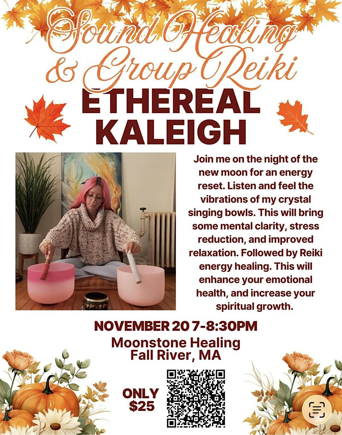 Sound Healing & Group Reiki, 20 November | Event in Fall River | AllEvents