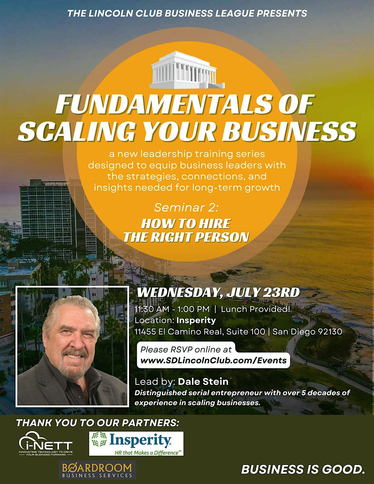 Fundamentals of Scaling Your Business Series: How to Hire the Right Person, 23 July | Event in San Diego | AllEvents