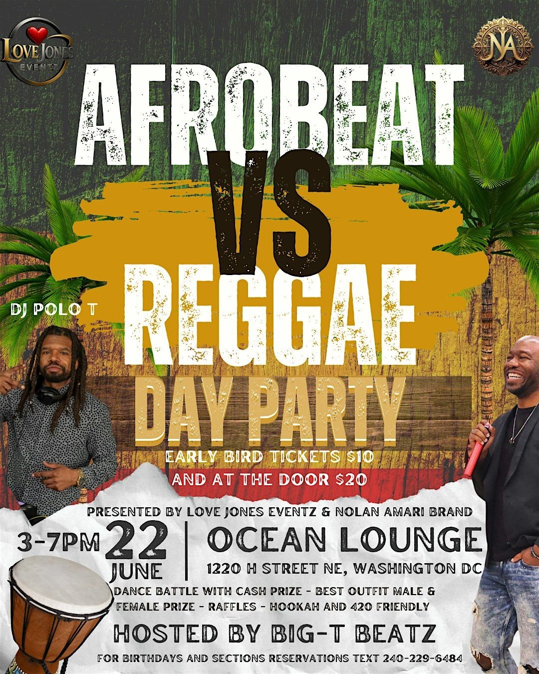 Afrobeat vs Reggae Day Party: Hosted By Big-T Beatz | Event in Washington | AllEvents