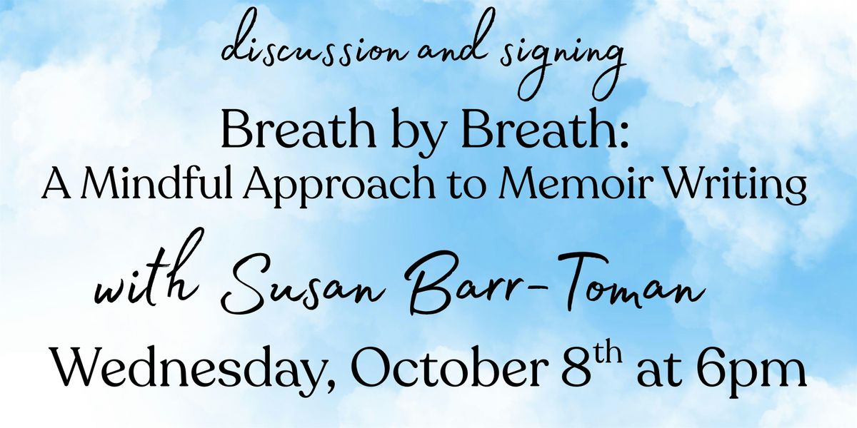 Susan Barr-Toman celebrates Breath by Breath on October 8th at 6pm, 8 October | Event in Philadelphia | AllEvents