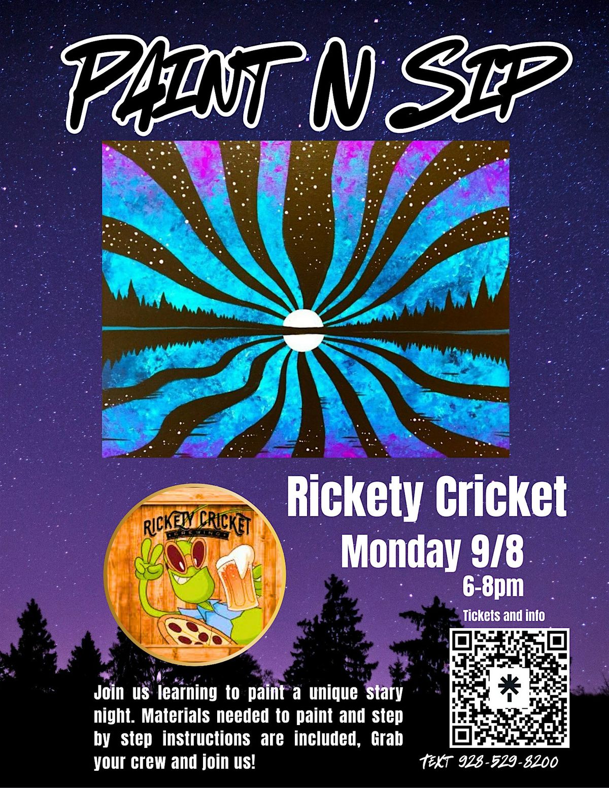 Paint N sip @ rickety cricket, 8 September | Event in Kingman | AllEvents