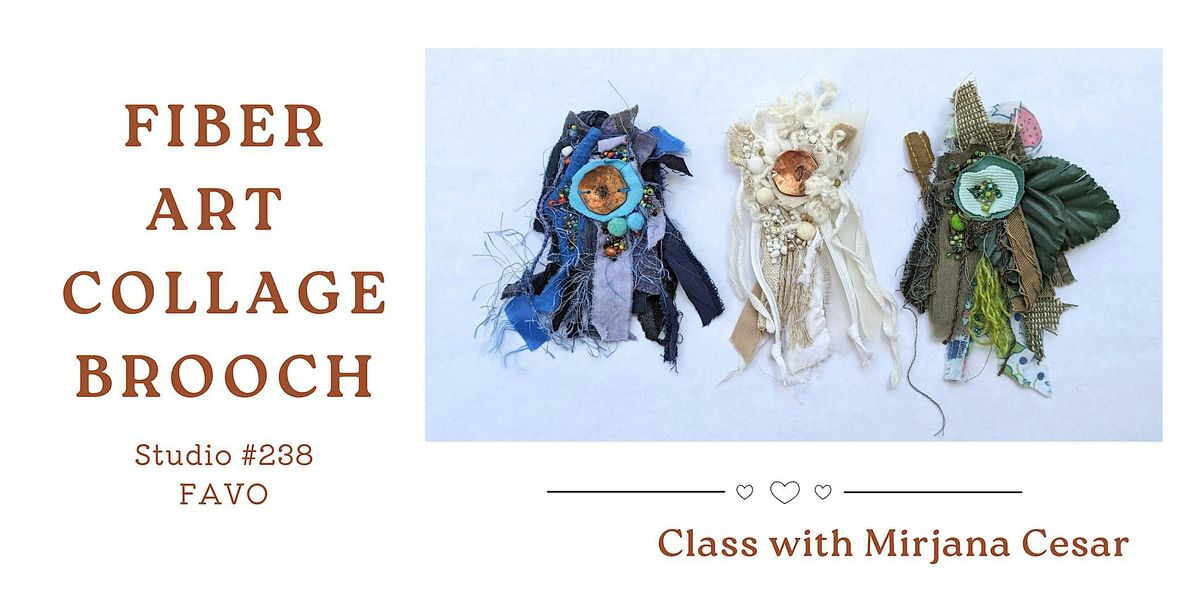 Fiber art collage brooch workshop, 1 December | Event in Orlando | AllEvents
