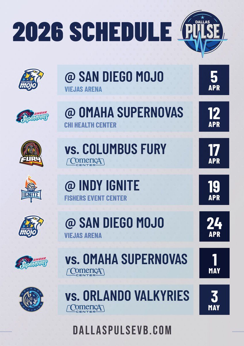 Dallas Pulse at Indy Ignite at Fishers Event Center, 31 January | Event in Fishers | AllEvents