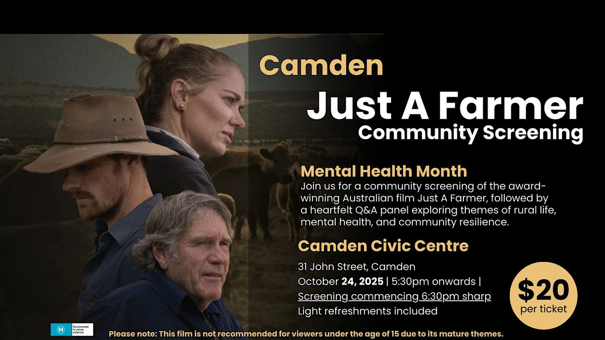 Just A Farmer Screening - Camden Mental Health Month Event, 24 October | Event in Camden | AllEvents