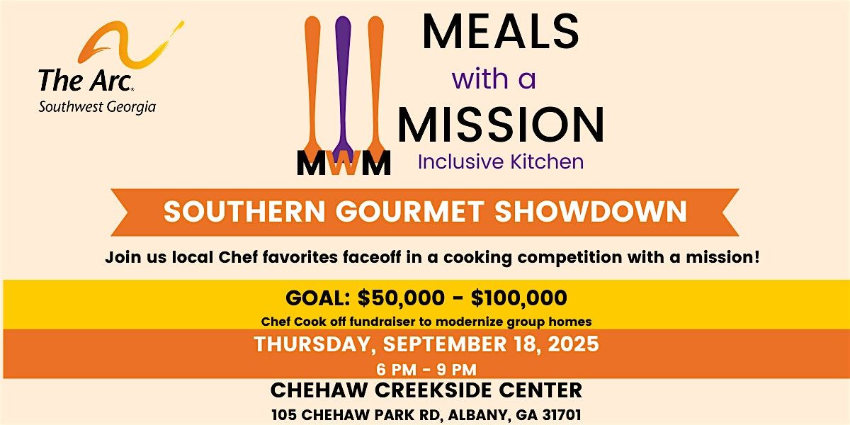 Meals with a Mission, Inclusive Kitchen: Southern Gourmet Showdown, 18 September | Event in Albany | AllEvents