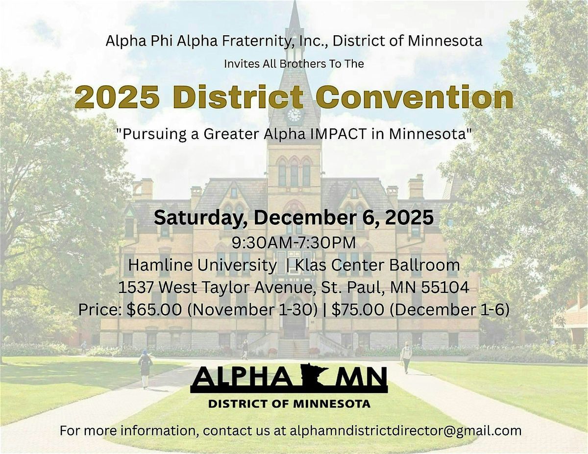 Alpha Minnesota District Convention, 6 December | Event in Saint Paul | AllEvents