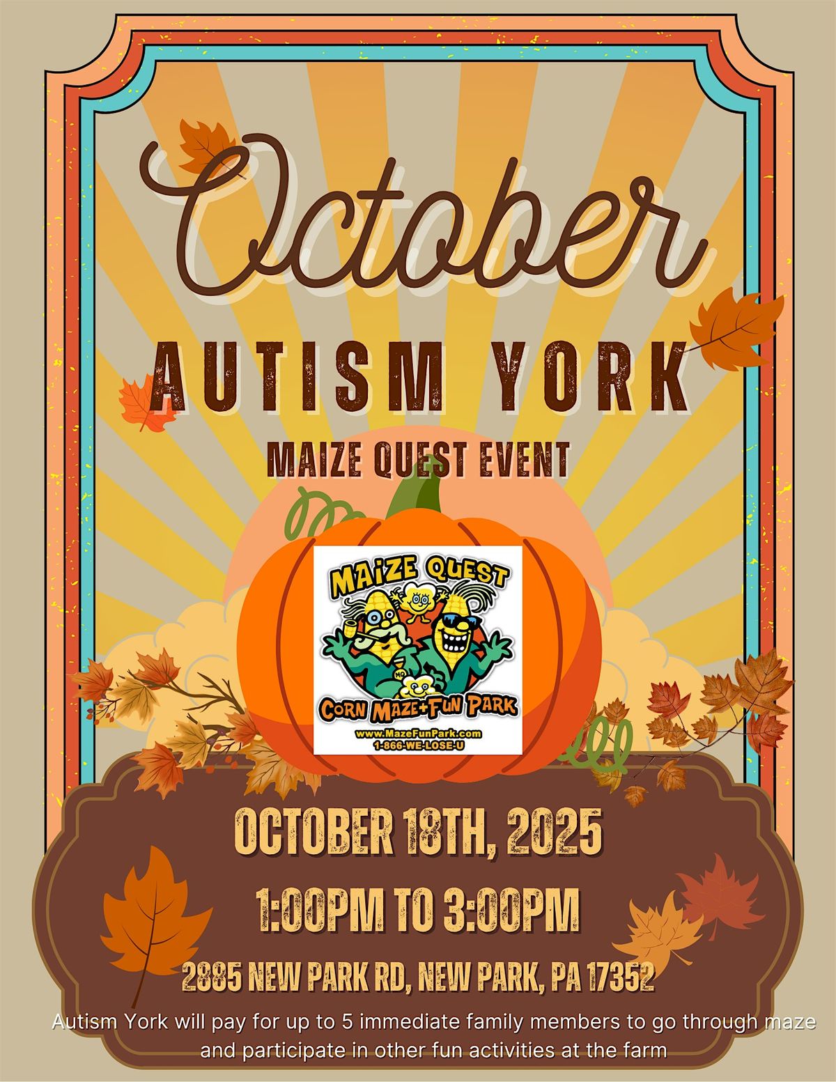 Autism York's October Maize Quest Event, 18 October | Event in New Park | AllEvents
