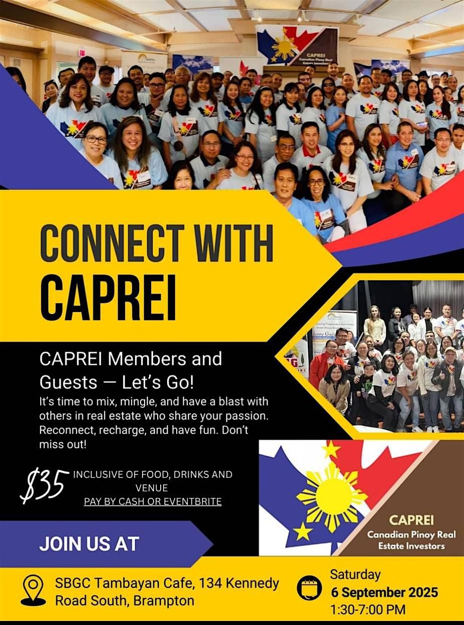 CONNECT WITH CAPREI, 6 September | Event in Brampton | AllEvents
