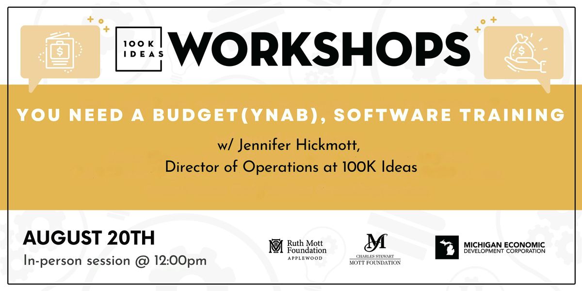 You Need A Budget (YNAB) | Software Training, 20 August | Event in Flint | AllEvents