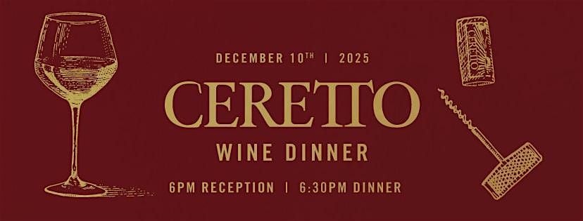 Ceretto Wine Dinner at Cobalt!, 10 December | Event in Vero Beach | AllEvents