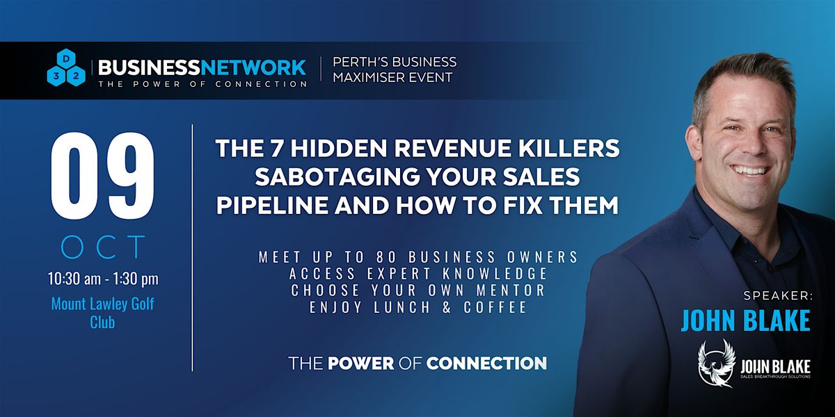 D32 Business Maximiser in Perth  - Everyone Welcome - Thu 09 Oct, 9 October | Event in Inglewood | AllEvents
