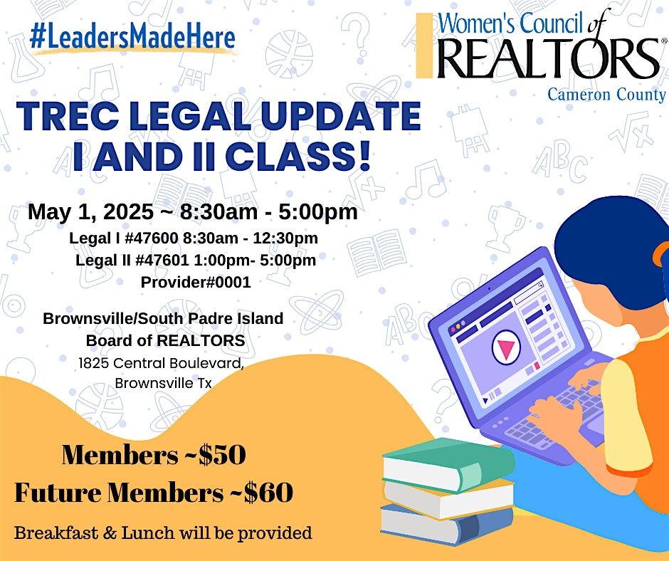 TREC Legal Update I and II Class! | Event in Brownsville | AllEvents
