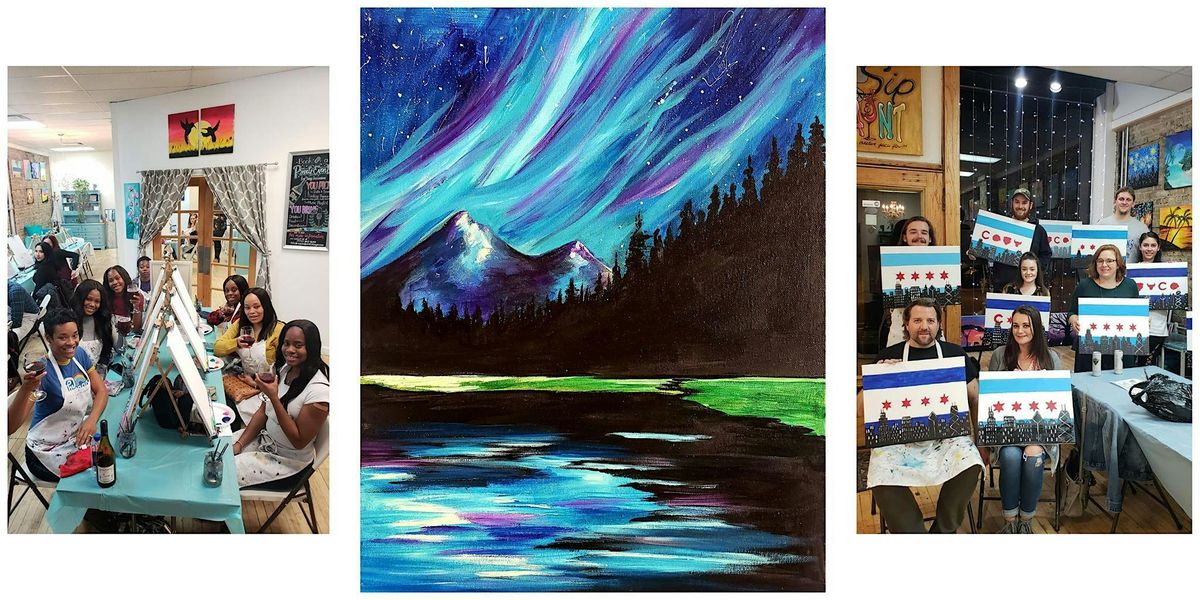 BYOB Sip & Paint Class “Northern Lights”, 17 October | Event in Chicago | AllEvents