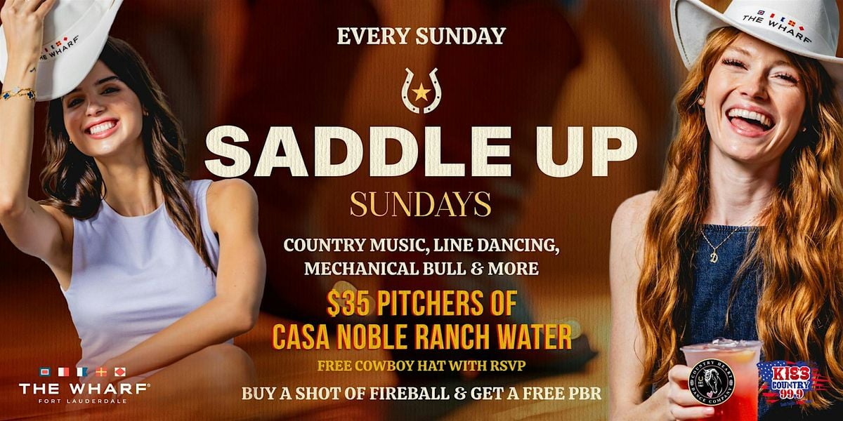 Saddle Up Sundays at The Wharf FTL, 5 October | Event in Fort Lauderdale | AllEvents