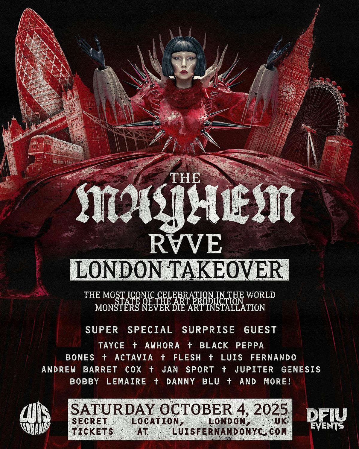 THE MAYHEM RAVE: LONDON TAKEOVER!, London, 4 October to 5 October ...