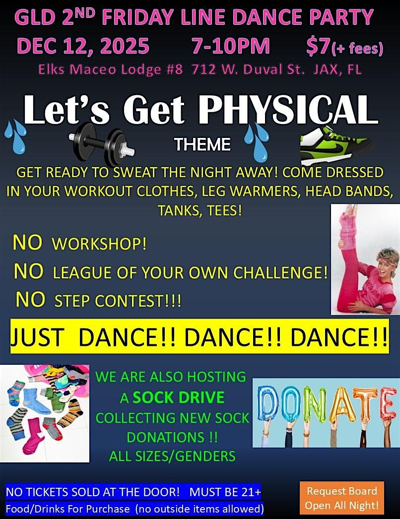 GLD 2ND FRIDAY LINE DANCE PARTY DEC 2025, 12 December | Event in Jacksonville | AllEvents