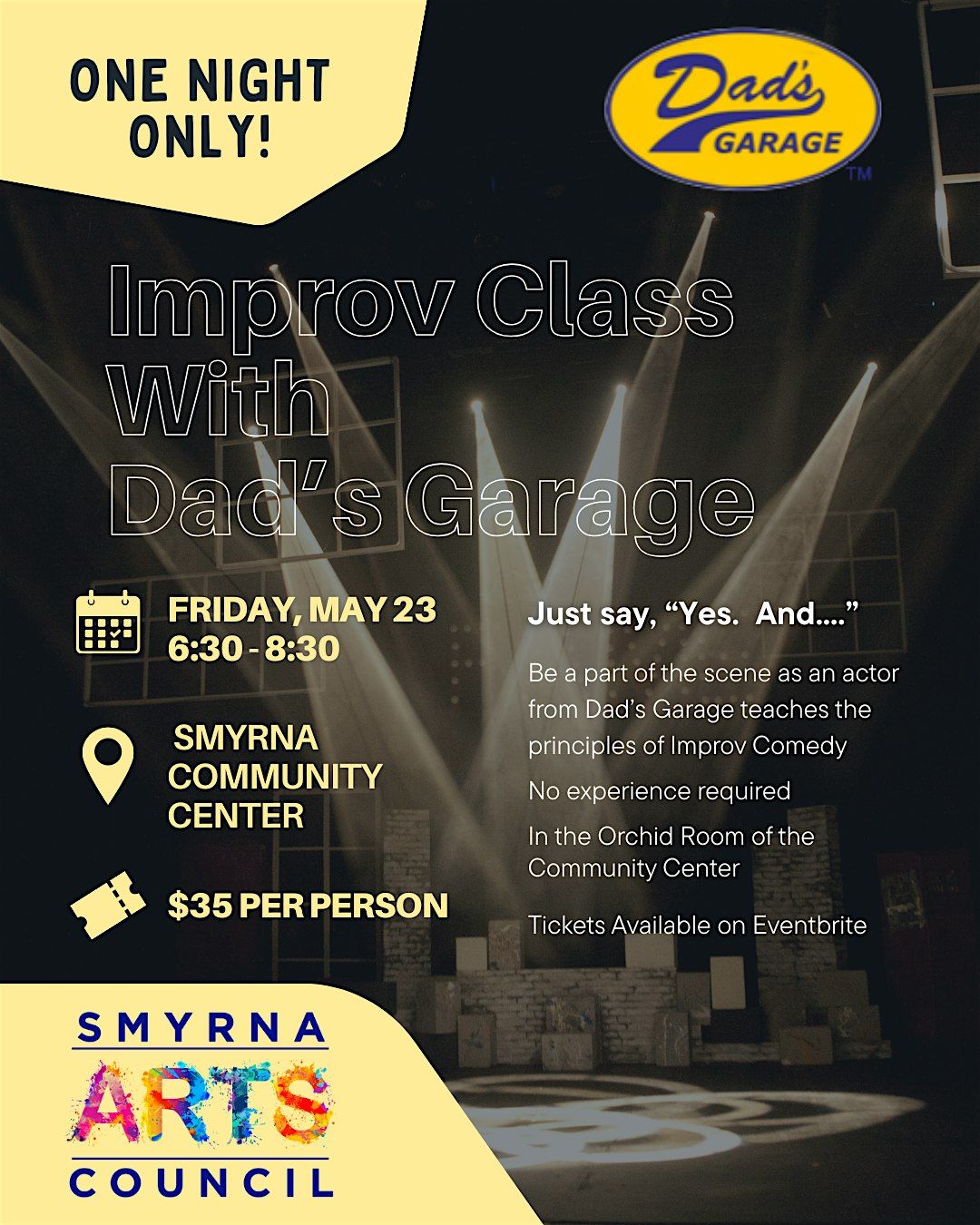 Improv Class with Dad's Garage | Event in Smyrna | AllEvents