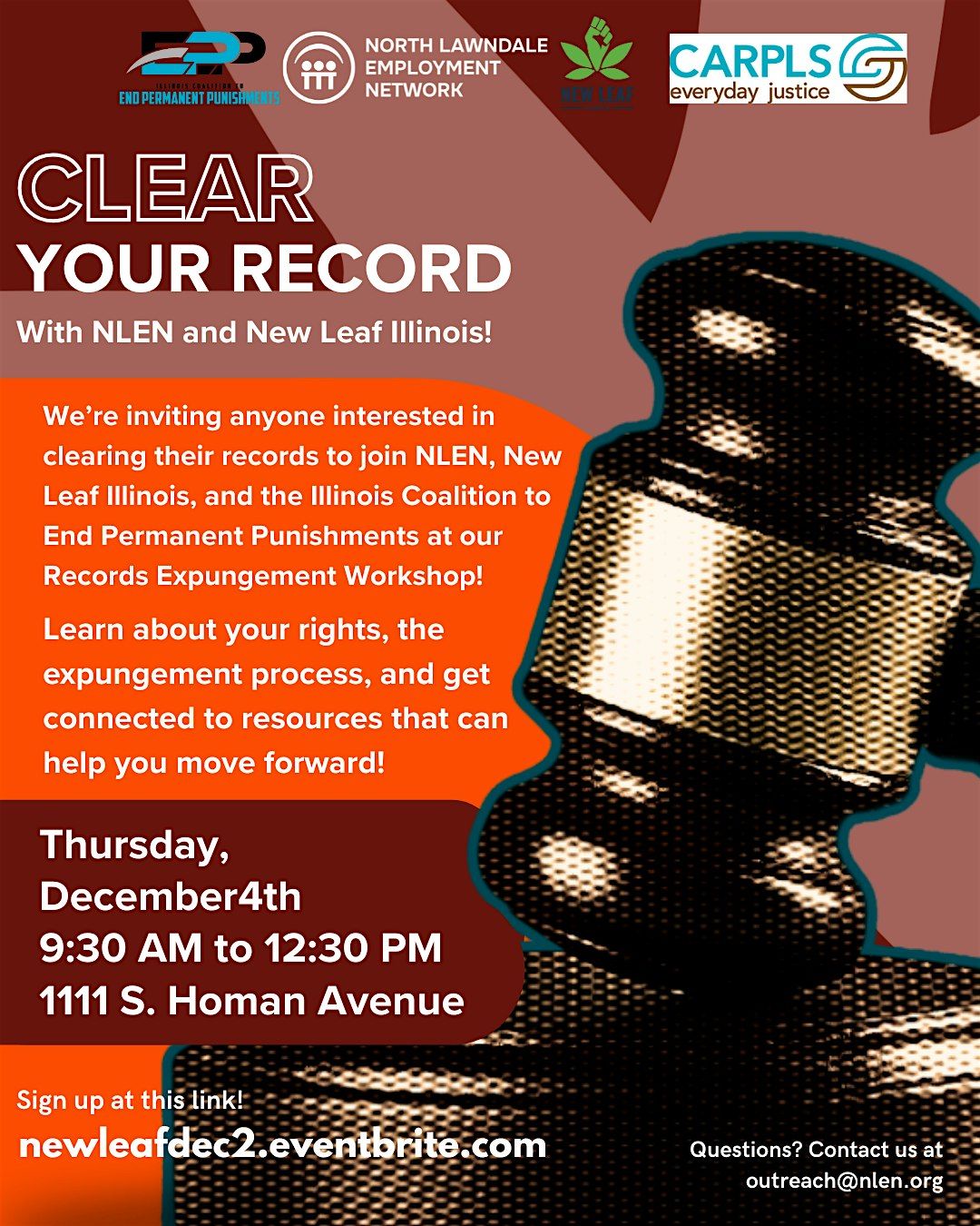 Clear Your Record With NLEN & New Leaf Illinois!, 4 December | Event in Chicago | AllEvents